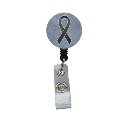 TEACHERS AID Black Ribbon for Melanoma Cancer Awareness Retractable Badge Reel TE754567